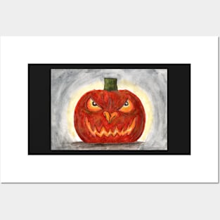 Halloween pumpkin Posters and Art